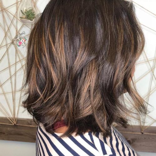 Curly Dark Brown Bob Hairstyles With Partial Balayage (Photo 12 of 20)