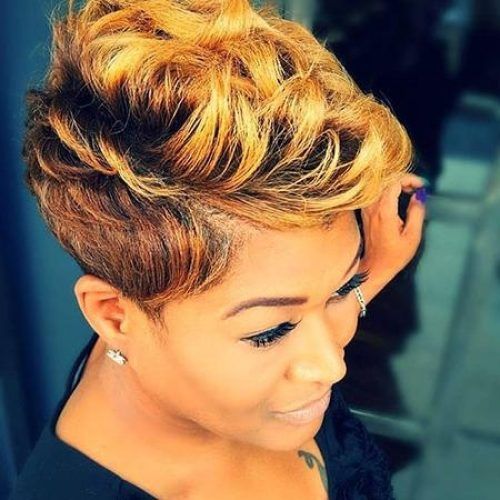 Short Hairstyles With Color For Black Women (Photo 1 of 20)