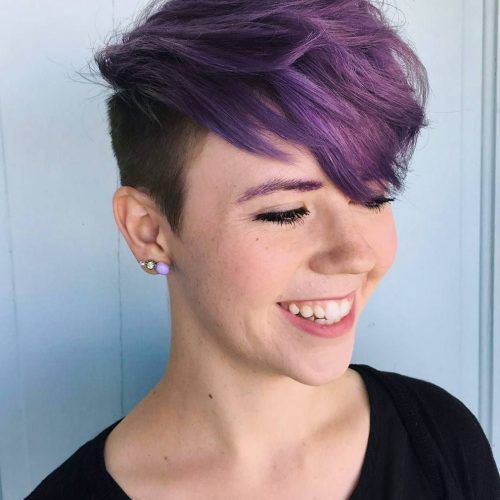 Edgy Purple Tinted Pixie Haircuts (Photo 1 of 20)
