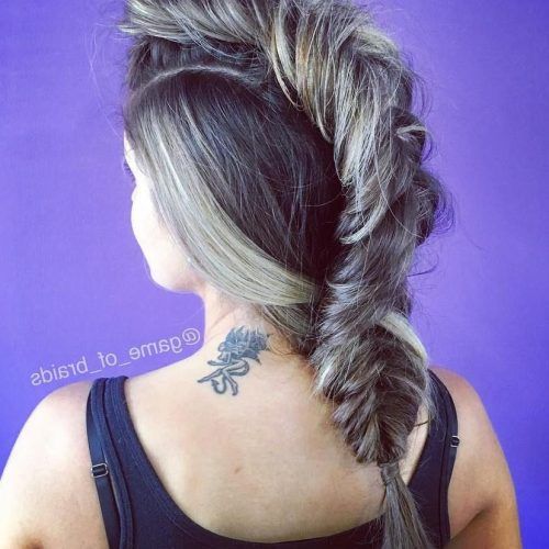 Messy Fishtail Faux Hawk Hairstyles (Photo 14 of 20)
