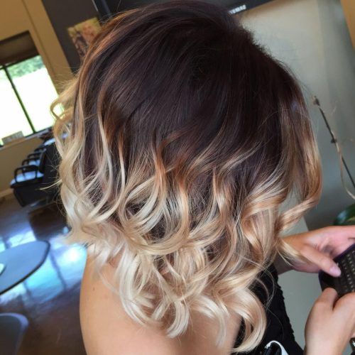 Black To Light Brown Ombre Waves Hairstyles (Photo 12 of 20)