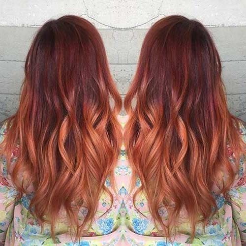 Long Hairstyles Red Ombre (Photo 4 of 15)