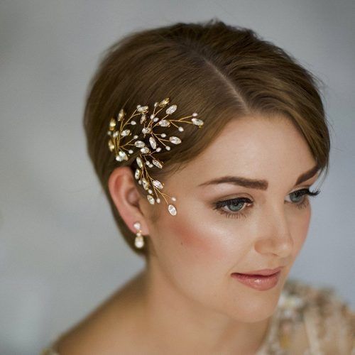 Wedding Hairstyles For Short Brown Hair (Photo 4 of 15)