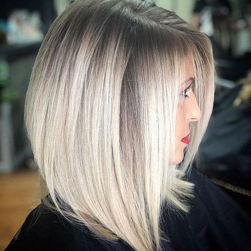 Lob Haircuts With Ash Blonde Highlights (Photo 16 of 20)