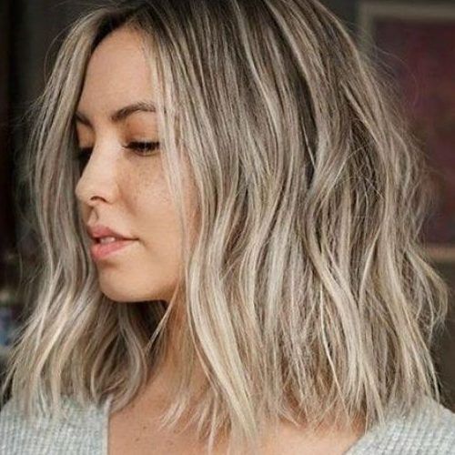Lob Haircuts With Ash Blonde Highlights (Photo 9 of 20)