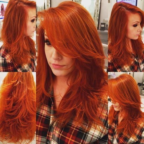 Medium-Length Red Hairstyles With Fringes (Photo 5 of 20)
