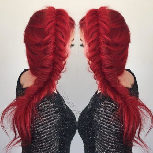 Bright Red Medium Hairstyles (Photo 13 of 20)