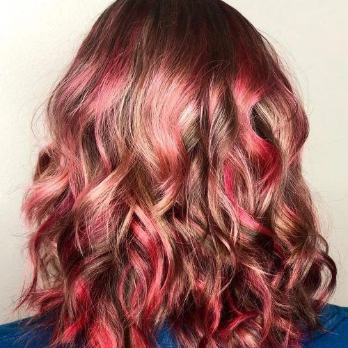 Red Highlights For Type 3C Hairstyles (Photo 15 of 20)