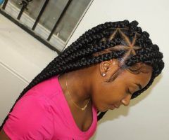 20 Photos Angled Cornrows Hairstyles with Braided Parts