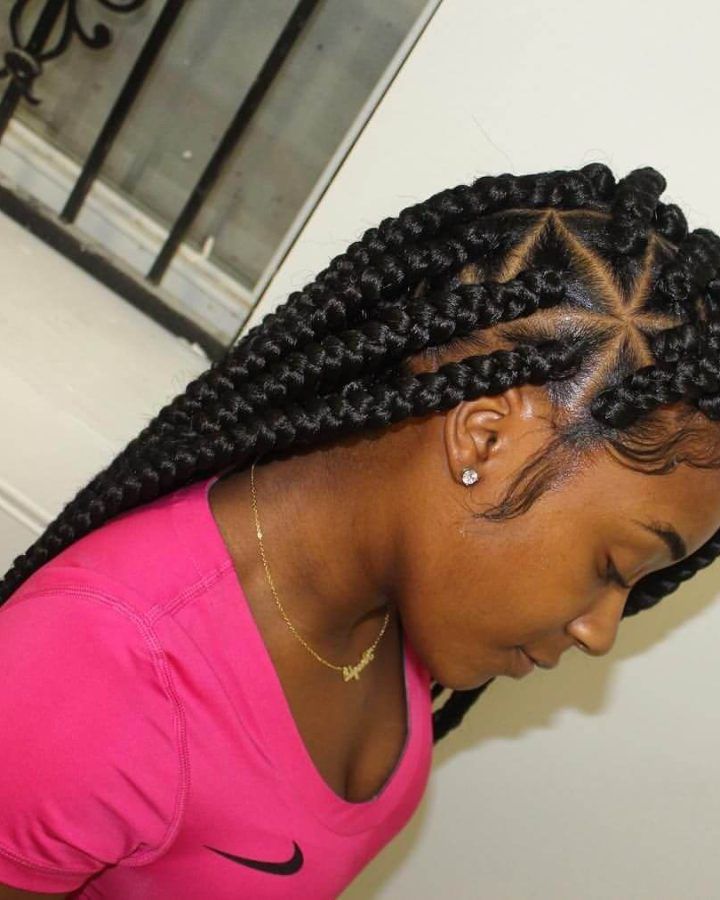 20 Photos Angled Cornrows Hairstyles with Braided Parts