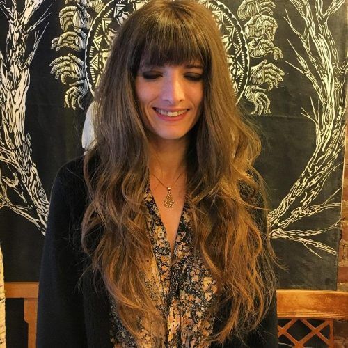 Long Hairstyles With Straight Fringes And Wavy Ends (Photo 9 of 20)