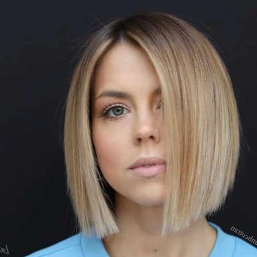 Rose Gold Blunt Lob Haircuts (Photo 19 of 20)