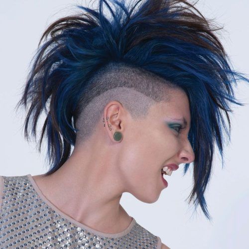 Textured Blue Mohawk Hairstyles (Photo 3 of 20)