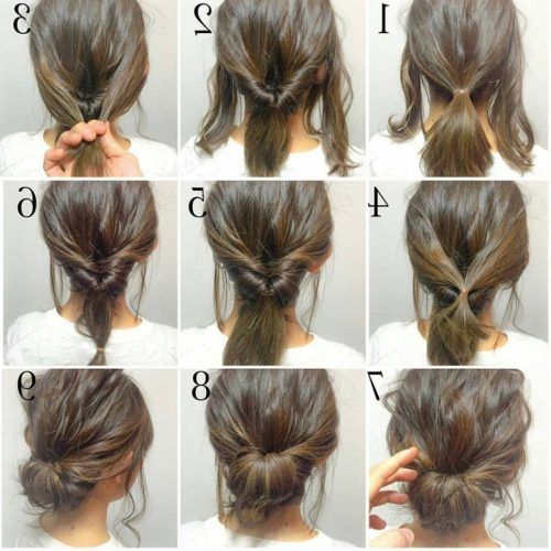 Easy Updo Hairstyles For Medium Hair To Do Yourself (Photo 14 of 15)