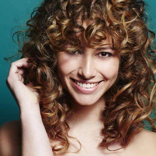 Curly Bangs Hairstyle For Women Over 50 (Photo 11 of 15)