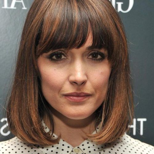 Rose Byrne Parted Blunt End Bob Hairstyles (Photo 13 of 15)