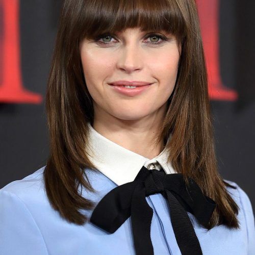Medium Hairstyles With Blunt Bangs (Photo 16 of 20)