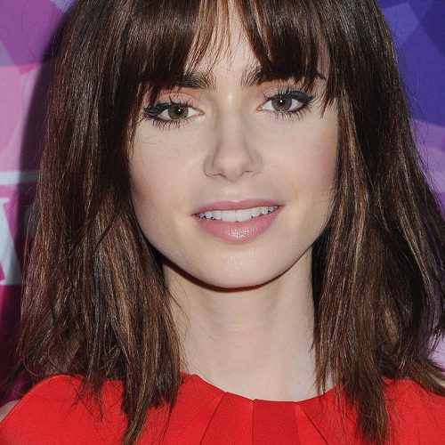 Medium Hairstyles With Straight Bangs (Photo 9 of 20)