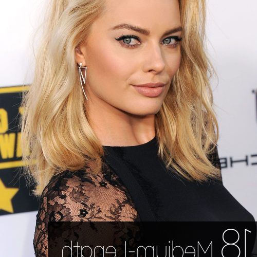 Middle Part And Medium Length Hairstyles (Photo 14 of 20)
