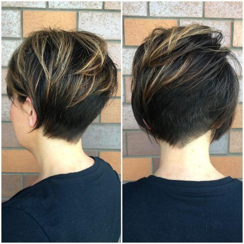 Short Crop Hairstyles With Colorful Highlights (Photo 8 of 20)