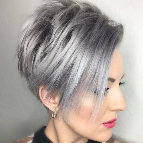 Cropped Gray Pixie Hairstyles With Swoopy Bangs (Photo 3 of 20)