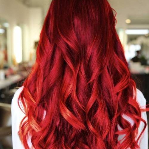 Bright Red Medium Hairstyles (Photo 14 of 20)