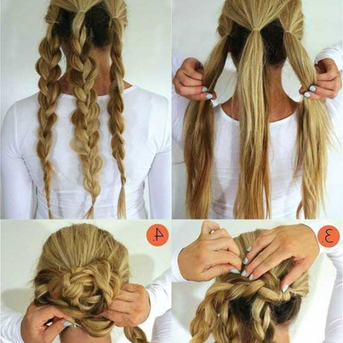 Double-Crown Updo Braided Hairstyles (Photo 19 of 20)