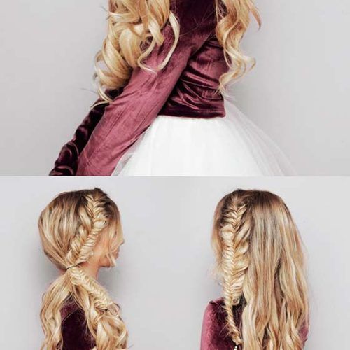Textured Side Braid And Ponytail Prom Hairstyles (Photo 17 of 20)