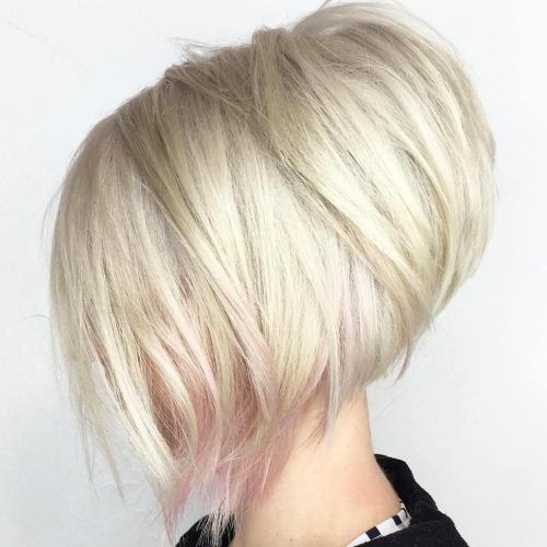 Stacked White Blonde Bob Hairstyles (Photo 1 of 20)
