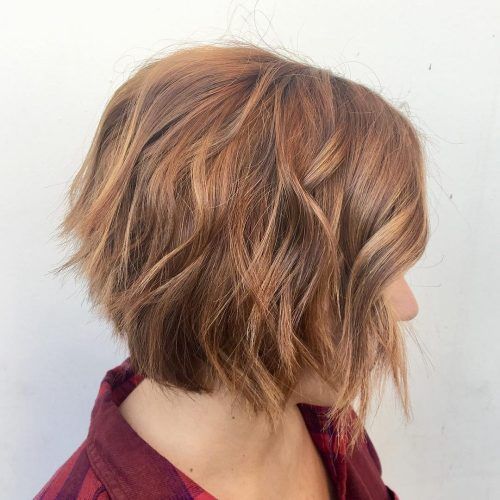 Messy Shaggy Inverted Bob Hairstyles With Subtle Highlights (Photo 5 of 20)