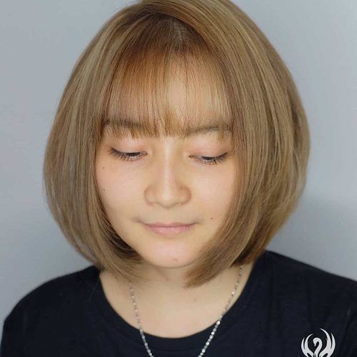 Color Highlights Short Hairstyles For Round Face Types (Photo 18 of 20)