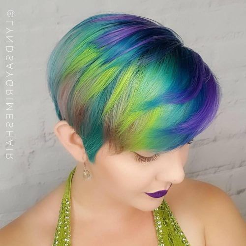 Edgy Purple Tinted Pixie Haircuts (Photo 16 of 20)