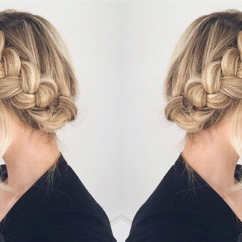 Chunky Two French Braid Hairstyles With Bun (Photo 8 of 15)
