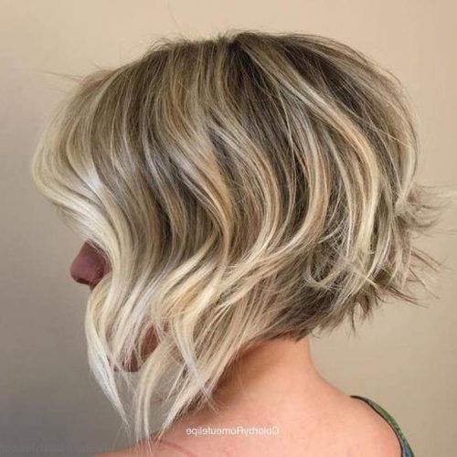 Ash Blonde Balayage For Short Stacked Bob Hairstyles (Photo 9 of 20)