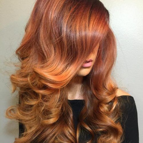 Bright Red Balayage On Short Hairstyles (Photo 17 of 20)