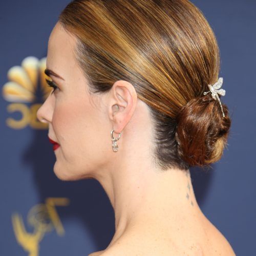 Blinged Out Bun Updo Hairstyles (Photo 13 of 20)