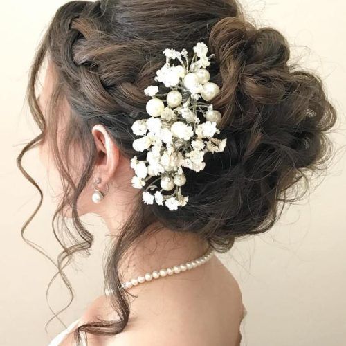Curled Side Updo Hairstyles With Hair Jewelry (Photo 5 of 20)