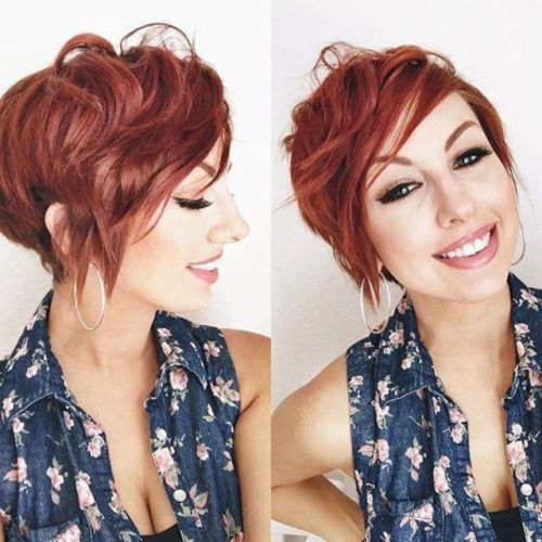 Very Short Wavy Hairstyles With Side Bangs (Photo 8 of 20)