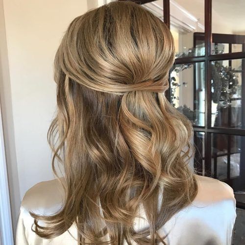 Loose Curly Half Updo Wedding Hairstyles With Bouffant (Photo 3 of 20)