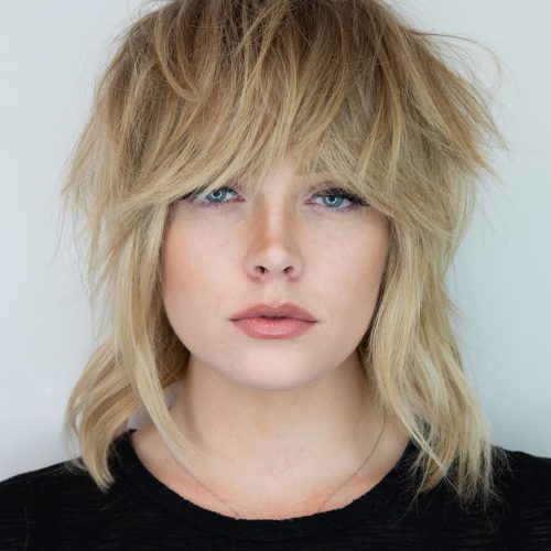 Choppy Shag Hairstyles With Short Feathered Bangs (Photo 18 of 20)