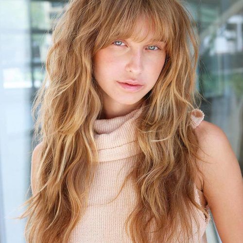 Long Curly Blonde Shag Haircuts With Bangs (Photo 2 of 20)