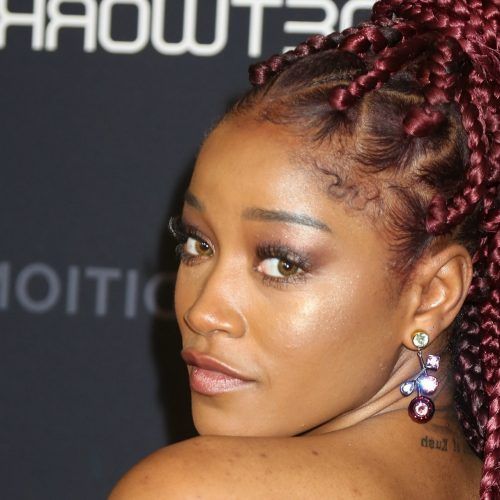 Dynamic Side-Swept Cornrows Hairstyles (Photo 14 of 15)