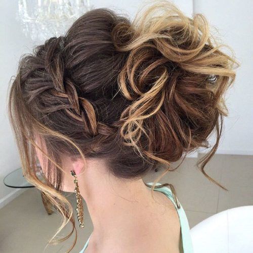 Bun And Three Side Braids Prom Updos (Photo 6 of 20)
