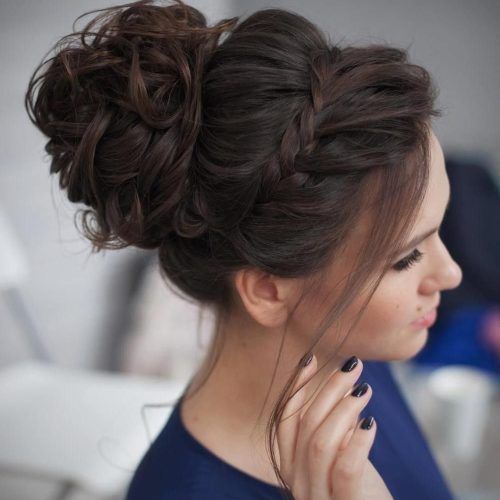 Curly Bun Updo Hairstyles (Photo 5 of 15)
