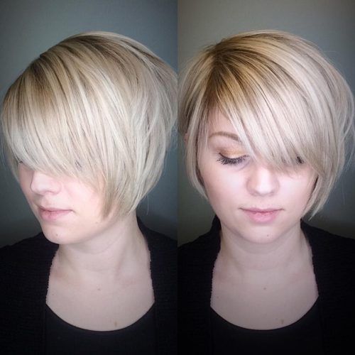 Very Short Stacked Bob Hairstyles With Messy Finish (Photo 15 of 20)