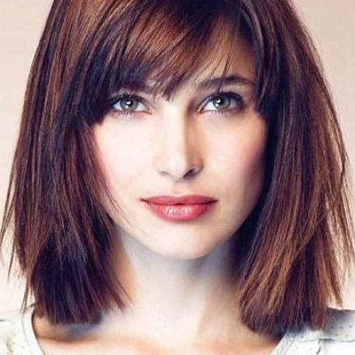 One Length Bob Hairstyles With Long Bangs (Photo 18 of 20)
