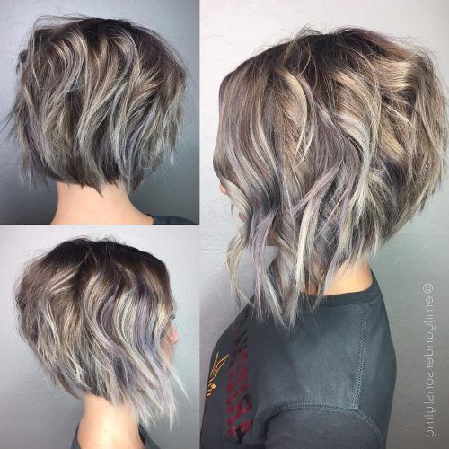 Messy Shaggy Inverted Bob Hairstyles With Subtle Highlights (Photo 13 of 20)