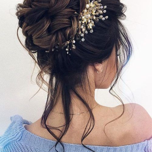 High Updo For Long Hair With Hair Pins (Photo 11 of 15)