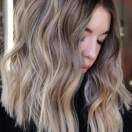 Blonde Waves Haircuts With Dark Roots (Photo 19 of 20)