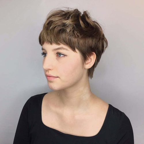 Side-Swept Long Layered Pixie Hairstyles (Photo 18 of 20)
